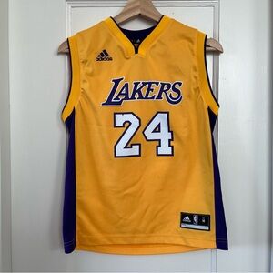 Adidas Youth Kids Kobe Bryant Lakers #24 Jersey Yellow Purple Sz Medium 10/12